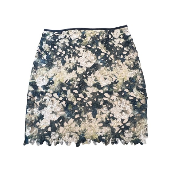 M.S.S.P. Dresses & Skirts - MSSP Max Studio Specialty Products Women's Lace Overlay Skirt Size 8 – Floral‎